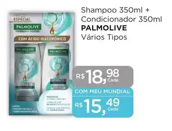 Supermercados Mundial Shampoo 350ml + Condicionador 350ml PALMOLIVE Vários Tipos oferta