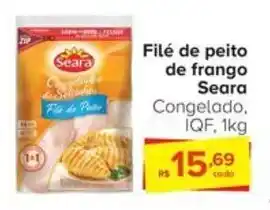 Carrefour Filé de peito de frango Seara Congelado, IQF, 1kg oferta