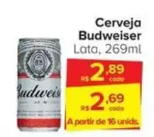 Carrefour Cerveja Budweiser Lata, 269ml oferta