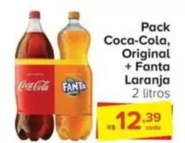 Carrefour Pack Coca-Cola, Original + Fanta Laranja 2 litros oferta