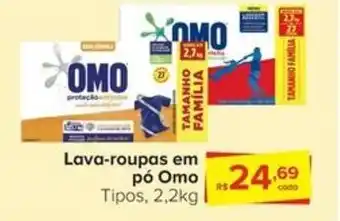 Carrefour Lava-roupas em pó Omo$24,69 Tipos, 2,2kg oferta