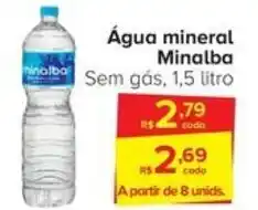 Carrefour Água mineral Minalba Sem gás, 1,5 litro oferta
