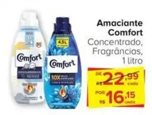 Carrefour Amaciante Comfort Concentrado, Fragrâncias, 1 litro oferta
