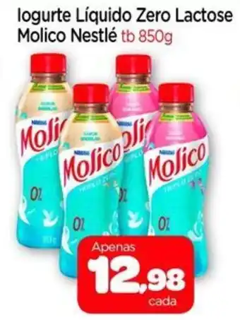 Nordestão logurte Líquido Zero Lactose Molico Nestlé tb 850g oferta