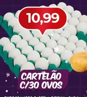 Supermercados Cristal Cartelao c/30 ovos oferta