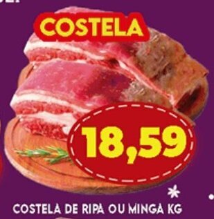 Supermercados Cristal Costela de Ripa ou Minga 1kg oferta