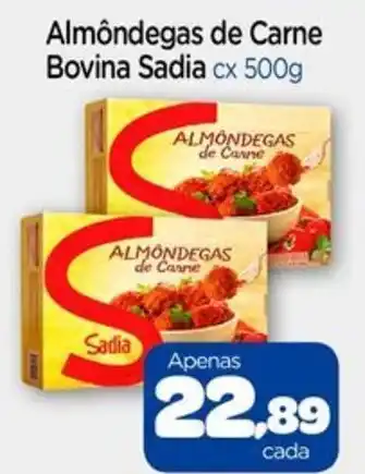 Nordestão Almôndegas de Carne Bovina Sadia cx 500g oferta