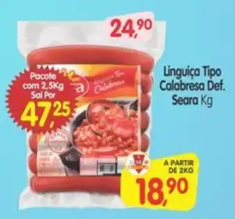 Cercadão Linguiça Tipo Calabresa Def. Seara Kg oferta
