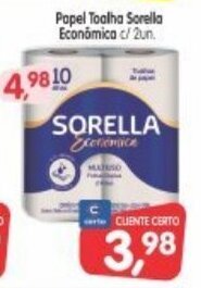 Cercadão Papel Toalha Sorella Economica c/ 2 un. oferta