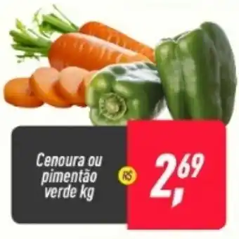 Frangolândia Cenoura ou Pimentao verde 1kg oferta