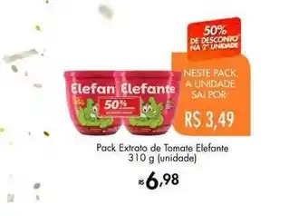 Supermercados Imperatriz Pack Extrato De Tomate Elefante 310g (unidade) oferta