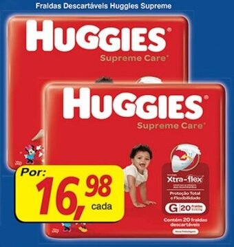 Supermercados Guanabara Fraldas Descartaveis Huggies Supreme oferta