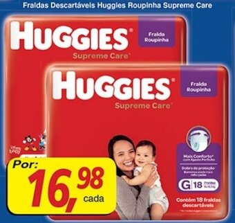 Supermercados Guanabara Fraldas Descartaveis Huggies Roupinha Supreme care oferta