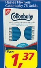 Supermercados Guanabara Hastes flexiveis Cottonbaby 75 unids. oferta