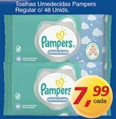Supermercados Guanabara Toalhas Umedecidas Pampers Regular c/48 unids oferta