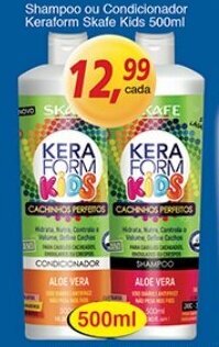 Supermercados Guanabara Shampoo ou condicionador Keraform Skafe Kids 500ml oferta