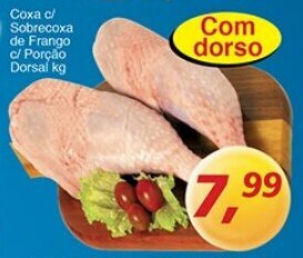 Supermercados Guanabara Coxa c/ Sobrecoxa de Frango c/ Porcao Dorsal 1kg oferta
