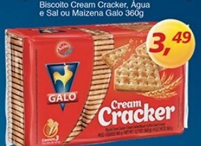 Supermercados Guanabara Biscoito Cream Cracker, Agua e Sal ou Maizena Galo 360g oferta