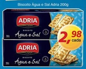 Supermercados Guanabara Biscoito Agua e Sal Adria 200g oferta