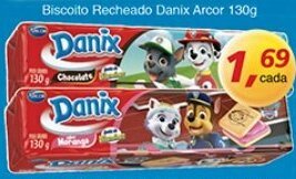 Supermercados Guanabara Biscoito Recheado Danix Arcor 130g oferta