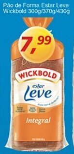 Supermercados Guanabara Pao de Forma Estar Leve Wickbold 300g/370g/430g oferta