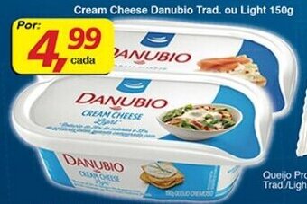 Supermercados Guanabara Cream Cheese Danubio Trad. Ou Light 150g oferta