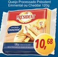 Supermercados Guanabara Queijo Processado President Emmental ou Cheddar 120g oferta