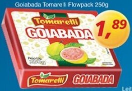Supermercados Guanabara Goiabada Tomarelli Flowpack 250g oferta