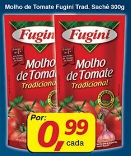 Supermercados Guanabara Molho de Tomate Fugini Trad. sachet 300g oferta