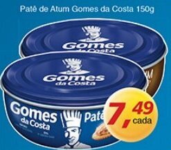 Supermercados Guanabara Pate de atum Gomes da Costa 150g oferta