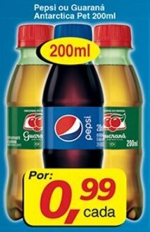 Supermercados Guanabara Pepsi ou Guarana Antarctica pet 200ml oferta