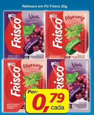 Supermercados Guanabara Refresco em po Frisco 25g oferta
