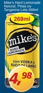 Supermercados Guanabara Mike's Hard lemonade Natural, Pitala ou Tangerina lata 269ml oferta