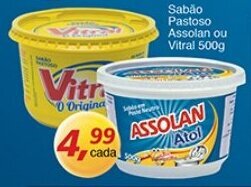 Supermercados Guanabara Sabao Pastoso Assolan ou Vitral 500g oferta