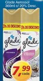 Supermercados Guanabara Glade Aerossol 360ml c/20% Desc. oferta