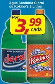 Supermercados Guanabara Agua Sanitaria Cloral ou Kokino's 2L oferta