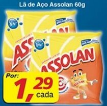 Supermercados Guanabara La de Aco Assolan 60g oferta