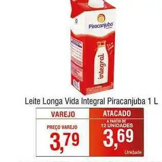 Supermercado Bem Barato Leite Longa Vida Integral Pircanjuba 1L oferta