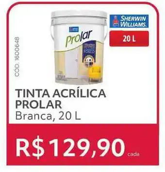 Telhanorte Tinta Acrílica Prolar 20L Branca oferta