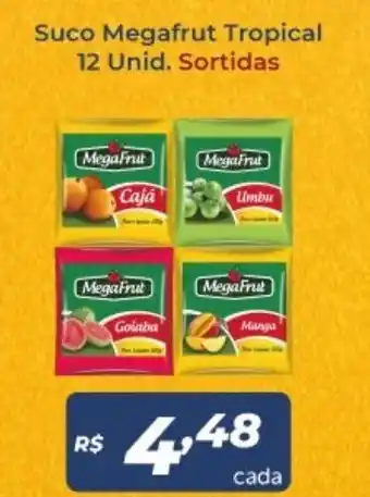 Suco Megafrut Tropical 12 unid. Sortidas