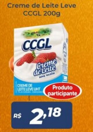 Atakarejo Creme de Leite Leve CCGL 200g oferta