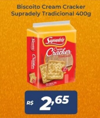 Biscoito Cream Cracker Supradely Tradicional 400g