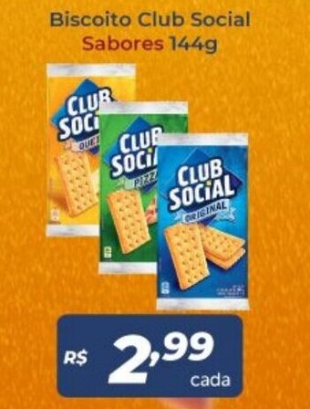Atakarejo Biscoito Club Social Sabores 144g oferta