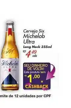 Muffato Cerveja Six Michelob Ultra 355ml oferta