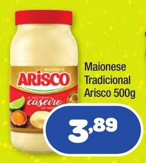 Costazul Supermercados Maionese Tradicional Arisco 500g oferta