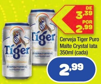 Costazul Supermercados Cerveja Tiger Puro Malte Crystal lata 350ml (cada) oferta