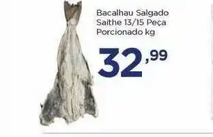 Bacalhau Salgado Saithe 13 15 Peça Porcionado 1kg