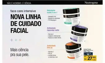 Drogaria Coop Creme Facial Neutrogena Face 100g Tipos oferta
