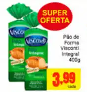 Barbosa Supermercados Pao de Forma Visconti 400g integral oferta