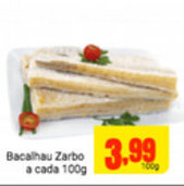 Barbosa Supermercados Bacalhau Zarbo 100g oferta